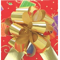 Gold 4" Diameter Glitter Perfect Bow  (3/4" Ribbon)